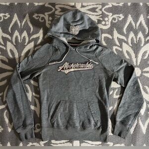 Y2K Abercrombie and Fitch Hoodie Gray Size Small